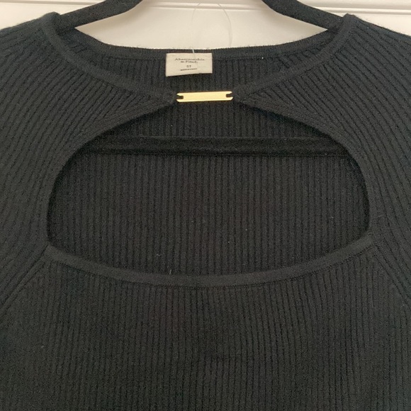 A&F black sweater dress with gold detail - Picture 5 of 5